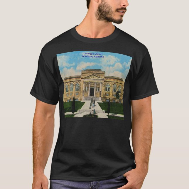 Vintag Carnegie Library Anniston Alabama T-Shirt (Vorderseite)