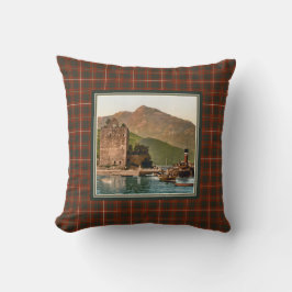 Vintag Carrick Castle Clan Bruce Tartan Kissen