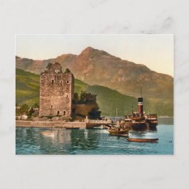 Vintag Carrick Castle Scotland Postkarte