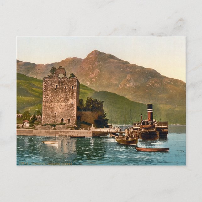 Vintag Carrick Castle Scotland Postkarte (Vorderseite)