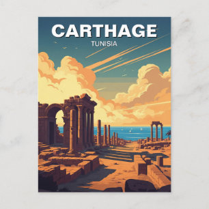 Vintag Carthage Tunesien Reisen Postkarte
