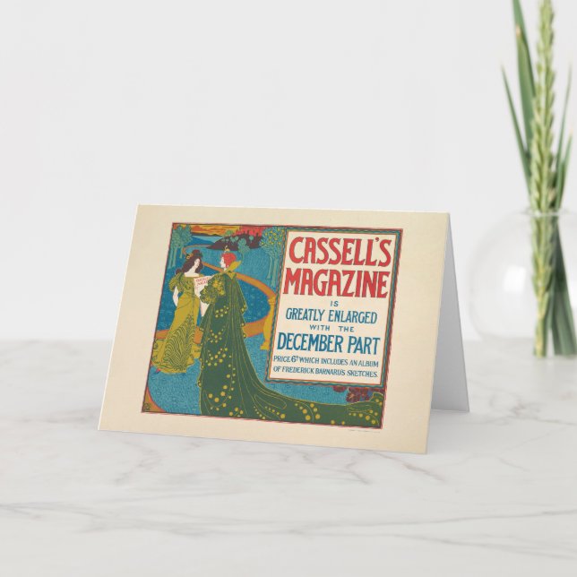 Vintag Cassellmagazin Dezember 1896 Karte (Vorderseite)