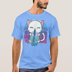 Vintag Cat Boba Tea Bubble Tee Anime Kawaii Neko