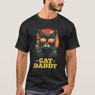 Vintag Cat Daddy Retro 90er 80er Cat Lovers Vater T-Shirt