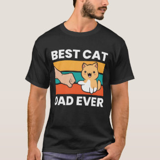 Vintag Cat Father Funny Bester Cat Vater Familie T-Shirt