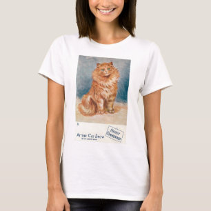 Vintag Cat Show Postcard Louis Wain Illustration T-Shirt