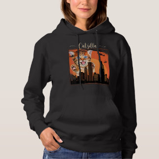 Vintag Catzilla Niedlich Kitten Immer Hunger Katze Hoodie