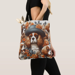 Vintag Cavalier King Charles Spaniel Painting