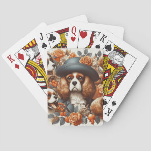 Vintag Cavalier King Charles Spaniel Painting Spielkarten
