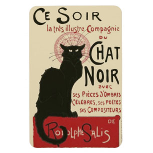 Vintag Ce Soir Le Chat Noir Poster Magnet
