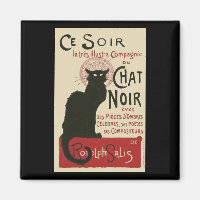 Vintag Ce Soir Le Chat Noir Poster