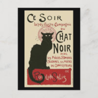 Vintag Ce Soir Le Chat Noir Poster