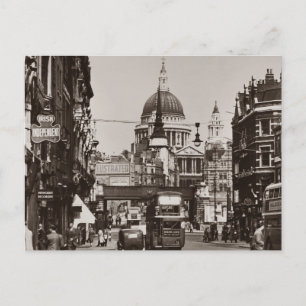 Vintag Central London Street Postkarte