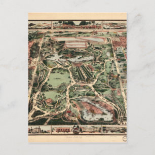 Vintag Central Park Map New York City Postkarte
