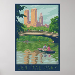 Vintag Central Park Travel Poster