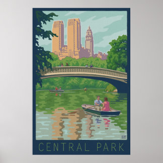 Vintag Central Park Travel Poster