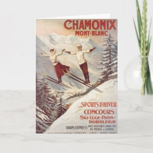 Vintag Chamonix, Mont-Blanc, Frankreich - Karte