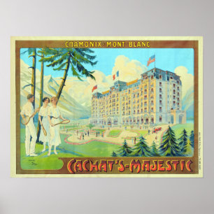 Vintag Chamonix Mont Blanc Tennis Resort Poster