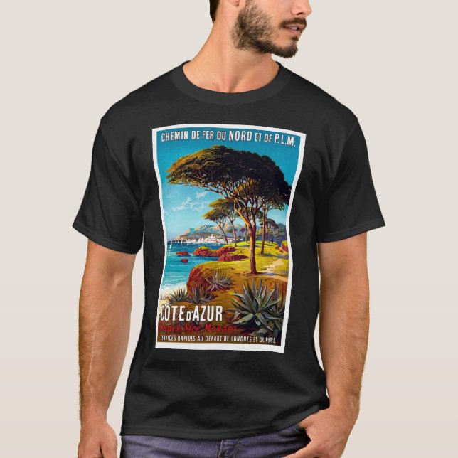 Vintag Chamonix Travel Poster T-Shirt (Vorderseite)