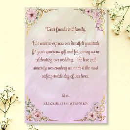 Vintag Champagne Peony Dankeschön-Karte Dankeskarte