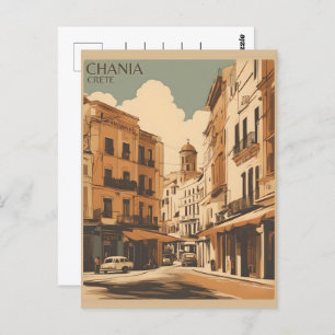 Vintag Chania City Souvenirs Betonreise x Postkarte