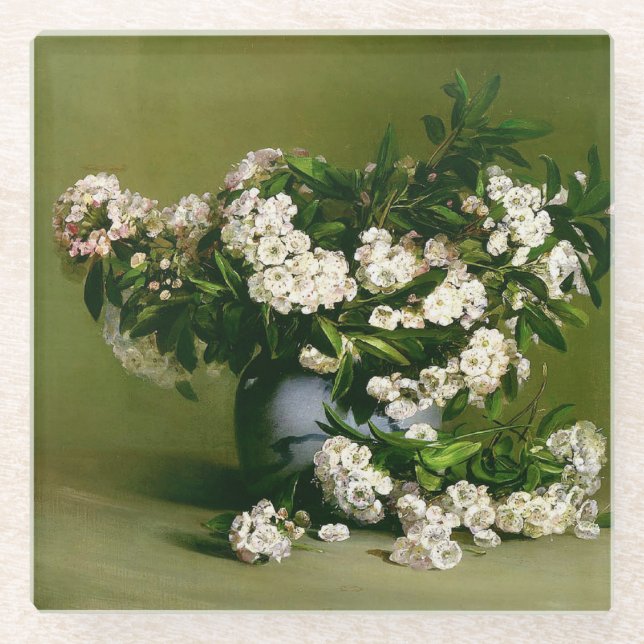 Vintag Charles Ethan Porter Mountain Laurel Glasuntersetzer (Vorderseite)