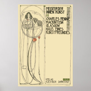 Vintag Charles Rennie Mackintosh Template Poster