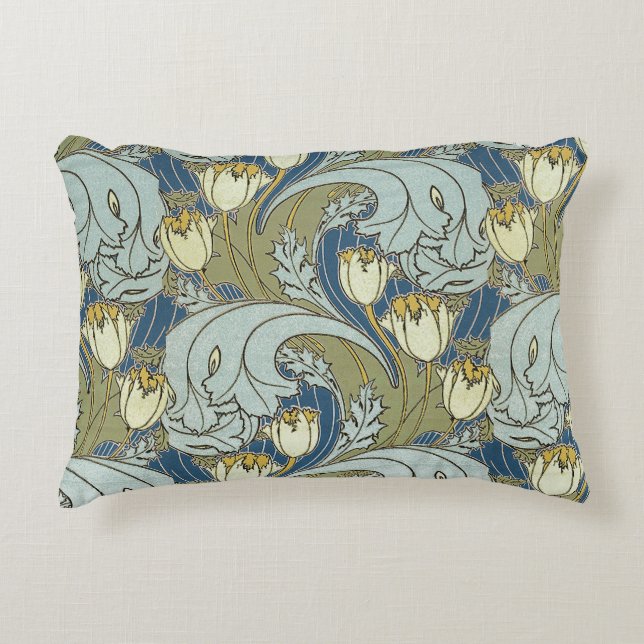 Vintag Charles Voysey Tulip Dekokissen (Vorderseite)