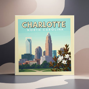 Vintag Charlotte North Carolina Fliese
