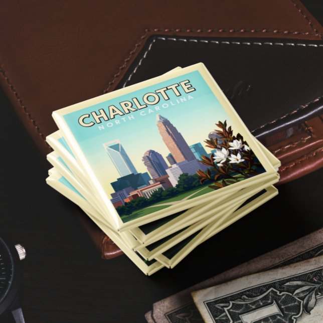 Vintag Charlotte North Carolina Magnet (Von Creator hochgeladen)