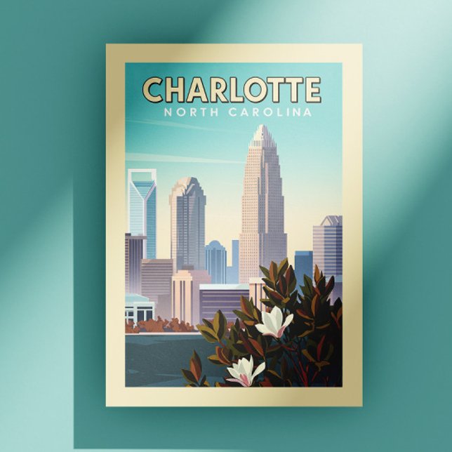 Vintag Charlotte North Carolina Postkarte (Von Creator hochgeladen)