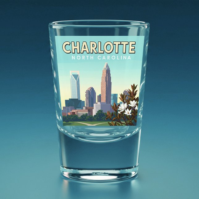 Vintag Charlotte North Carolina Schnapsglas (Von Creator hochgeladen)