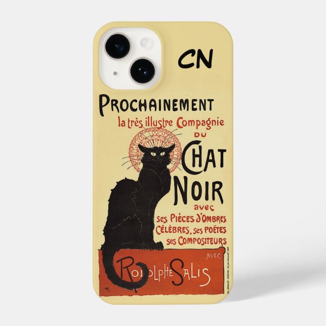 Vintag "Chat Noir" | Steinlen Art Nouveau iPhone Hülle (Rückseite)