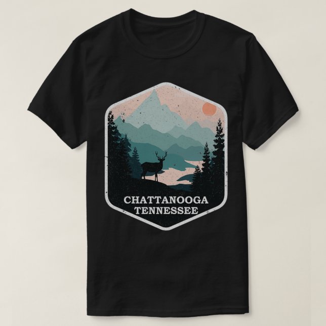 Vintag Chattanooga Tennessee TN Naturgebirge  T-Shirt (Design vorne)