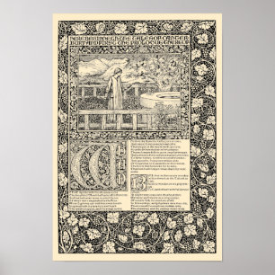 Vintag Chaucer Leaf von Kelmscott Press Poster