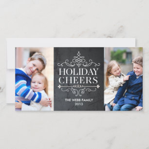 Vintag Chef 2 Fotos Fotokarte Feiertagskarte