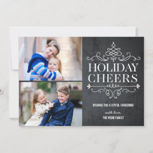 Vintag Chef 2 Fotos Fotokarten Feiertagskarte