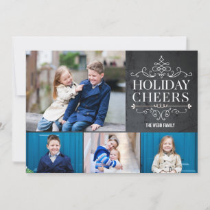 Vintag Chef 4 Fotos Holiday Foto Cards Feiertagskarte