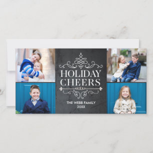 Vintag Chef 4 Fotos Urlaubskarte Feiertagskarte