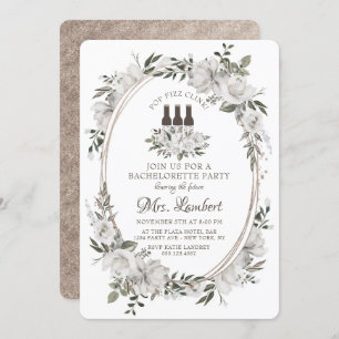 Vintag Cherish Pop Fizz Clink Junggeselinnen-Absch Einladung