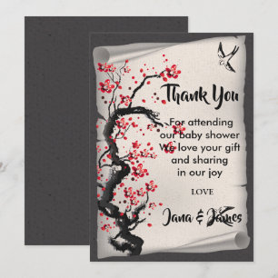 Vintag Cherry Blossom vielen Dank Einladung