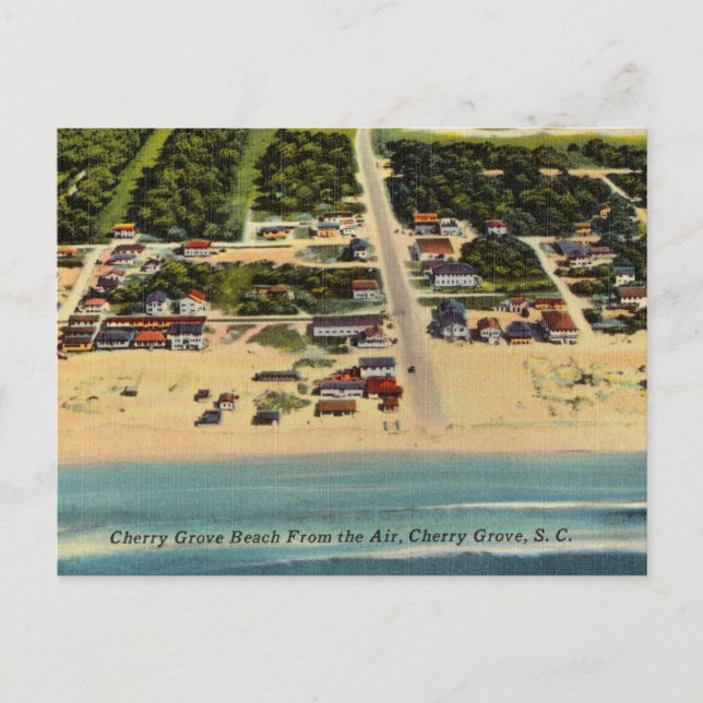 Vintag, Cherry Grove Beach, South Carolina Postkarte (Vorderseite)