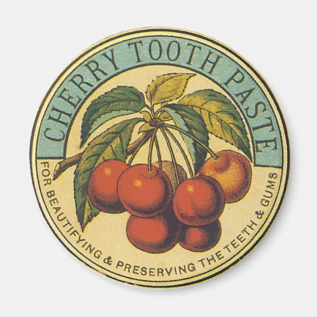 Vintag Cherry Toothpaste Ad Magnet (Vorne)