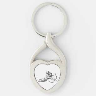 Vintag Cherub Cupid Liebe Schlüsselanhänger