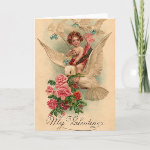 Vintag Cherub My Valentine Feiertagskarte