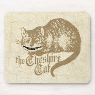 Vintag Cheshire Cat Illustration Mousepad