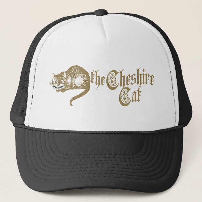 Vintag Cheshire Cat Illustration Truckerkappe (Vorderseite)