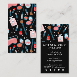 Vintag Chic Beauty Makeup Artist Girl Visitenkarte