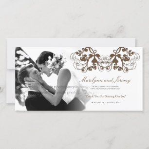 Vintag Chic Floral Blüh Wedding Danke
