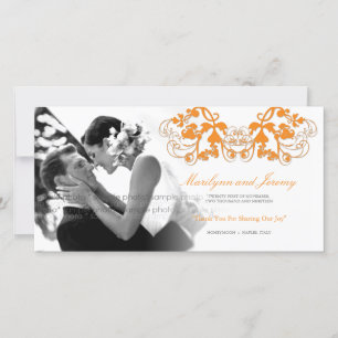 Vintag Chic Floral Blüh Wedding Danke